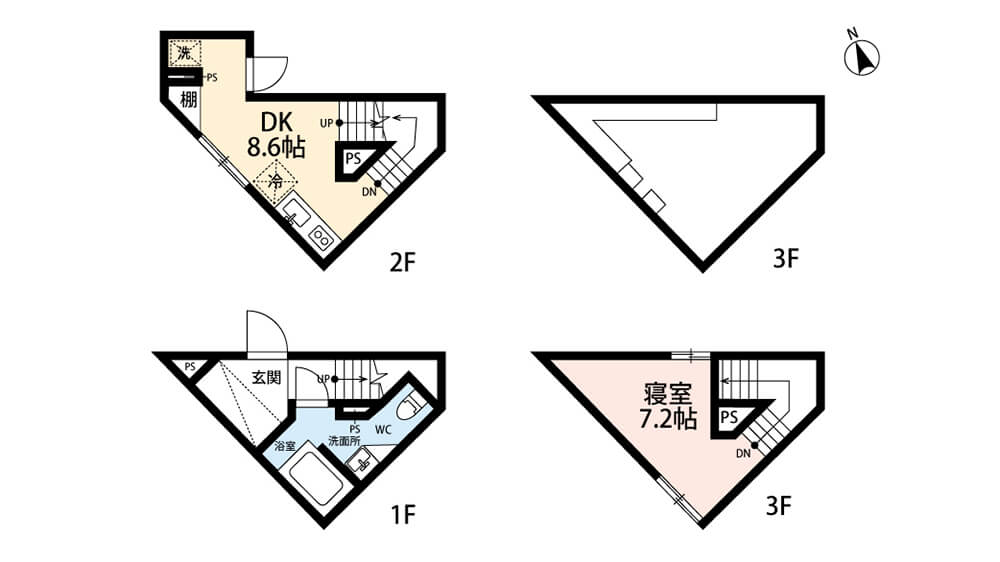 🐈猫と暮らすデザイナーズマンション ３層空間メゾネット22号室！★feel CnB★成増駅5分